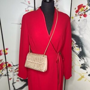 Jones New York Tuxedo Semi-Wrap Dress